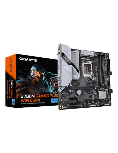 B760M GAMING PLUS WIFI DDR4 Placa base - Compatible con procesadores Intel Core de 14ª generación, VRM de 4+1+1 fases, hasta 533